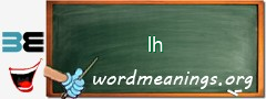 WordMeaning blackboard for lh